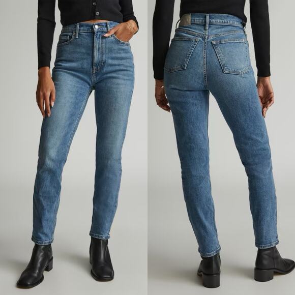Everlane The Original Cheeky Jean Worn-in Mid Blue Women 33 Regular NWT - Picture 12 of 13